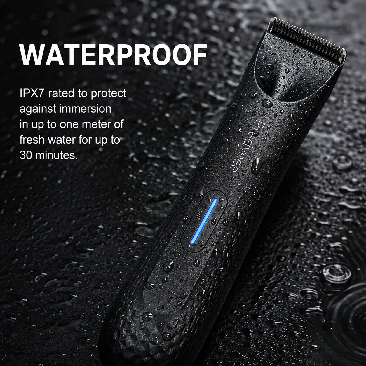 Men's Body Groomer — Waterproof Trimmer with Replaceable Ceramic Blade