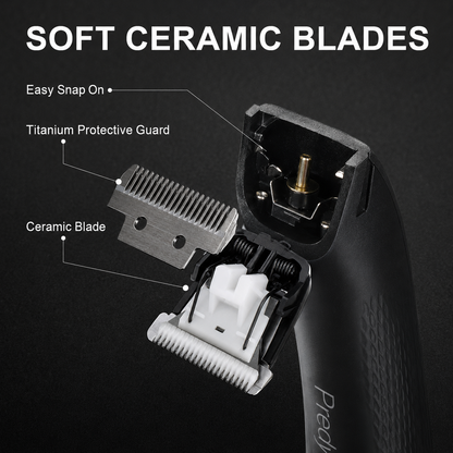 Men's Body Groomer — Waterproof Trimmer with Replaceable Ceramic Blade